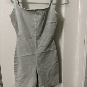 Gray Denim Romper